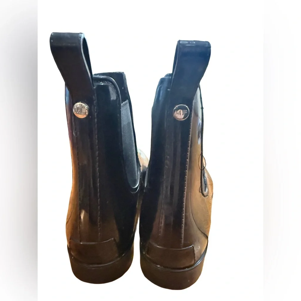 Marc Fisher Rain Boots Ankle Height Black Size 8